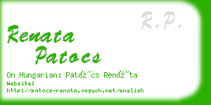 renata patocs business card